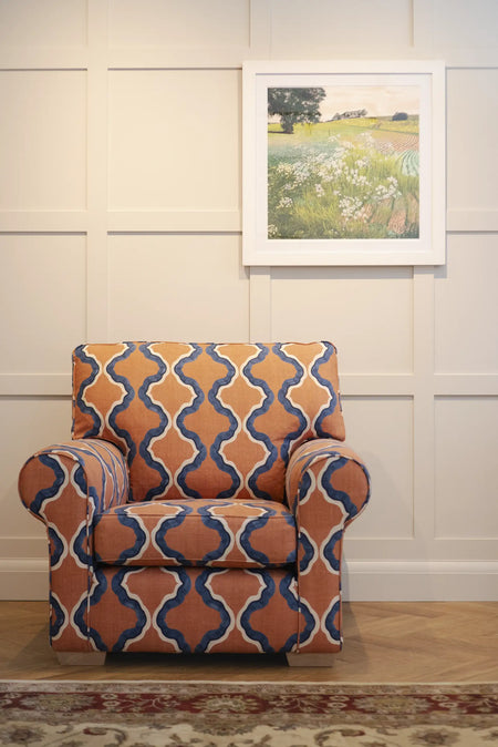label:Chair in Linwood Small Prints III Ruffled Citadel 