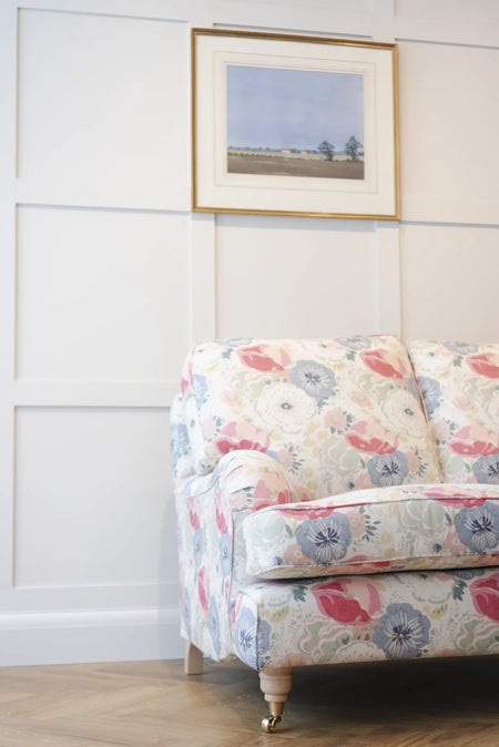 label:Small Sofa in Linwood Flori Joni Raspberry 