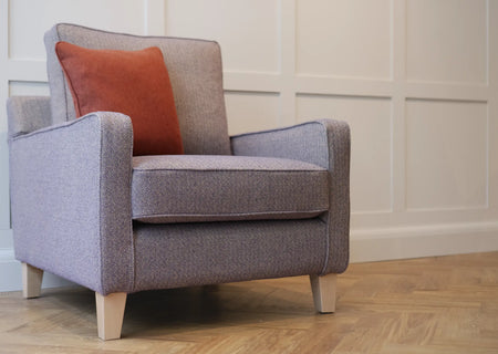 label:Chair in Linwood Faroe Aubergine 