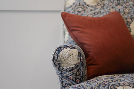 label:chair in Morris & Co Pimpernel Indigo 